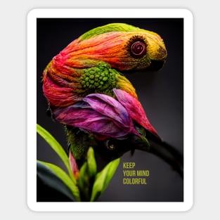 Keep your mind colorful - parrot-chameleon from your fantasy Sticker